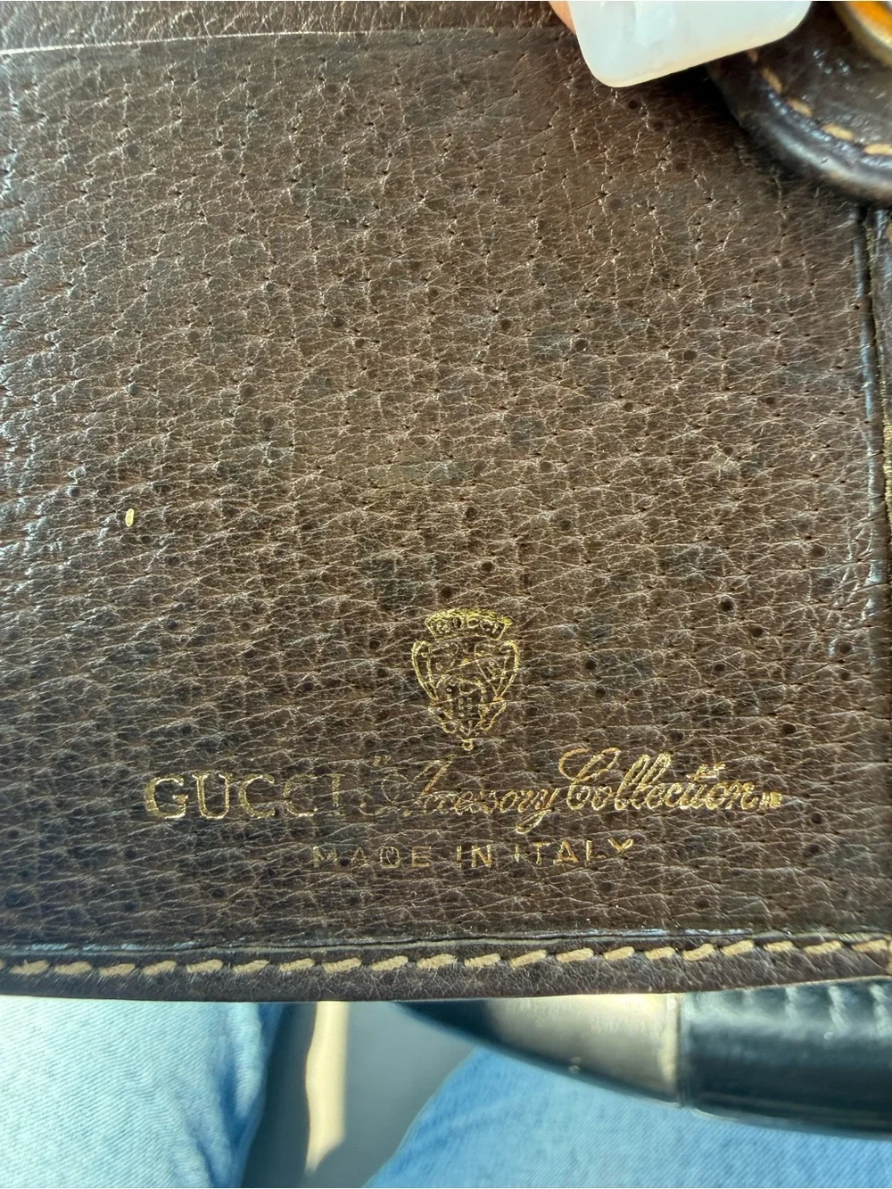 Authentic Vintage Gucci Monogram Canvas Wallet with Gold-Tone GG